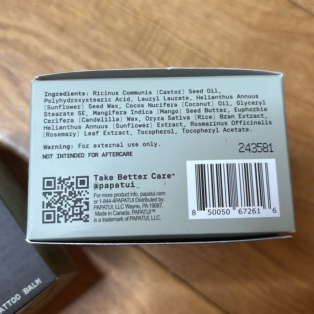 Papatui | Enhancing Tattoo Balm Fragrance Free Revitalize Protects Brightens 2